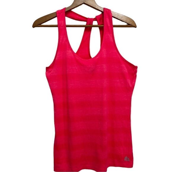 RBX ACTIVEWEAR Tank Top, Pink Slight Striped Pattern Size M - Picture 1 of 4